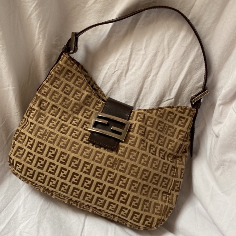 Fendi Zucchino Hobo Shoulder Bag
